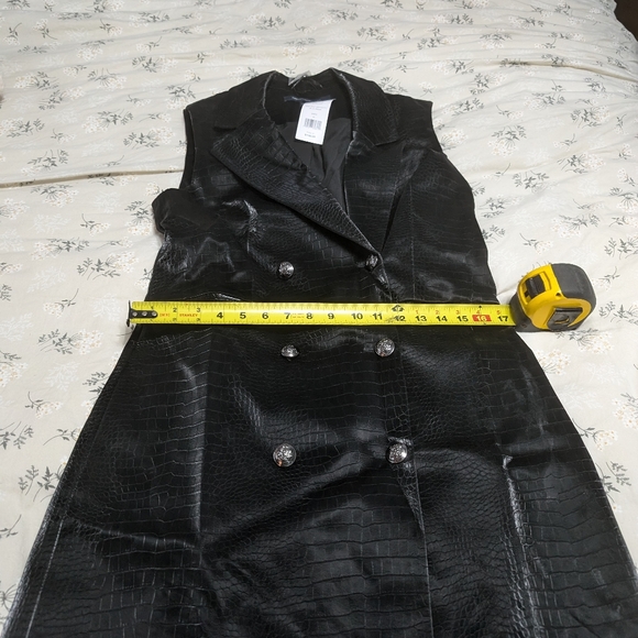 French Connection Faux leather Croc blazer Dreas Size 8 - Picture 9 of 11